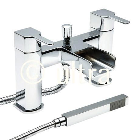 Ultra Falls Open Spout Bath Shower Mixer with Shower Kit - Chrome - FAL304
