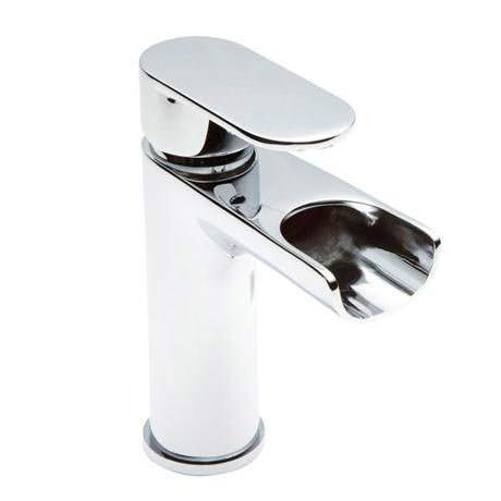 Ultra Flume Open Spout Mono Basin Mixer - Chrome - FLU305