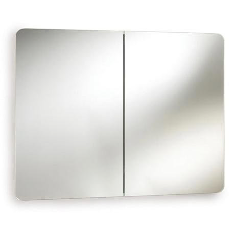 Ultra Mimic Stainless Steel Double Mirrored Cabinet with Hinged Doors - LQ383