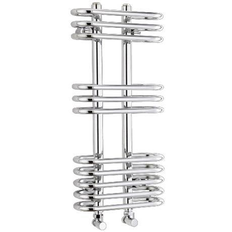 Ultra Sway Cloakroom Heated Towel Rail 650 x 300mm - Chrome - HK366