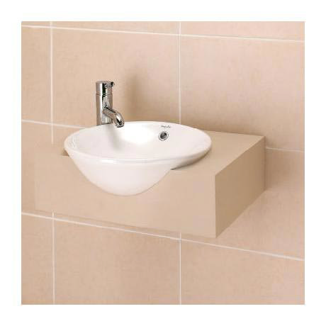 Vada 420 Semi Recessed Ceramic Basin - 230600
