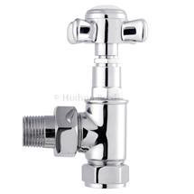 Hudson Reed Victorian Chrome Crosshead Radiator Valves - Angled - HT336