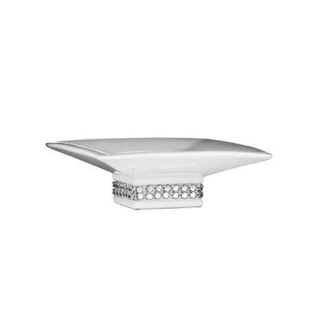 White Radiance Ceramic Soap Dish