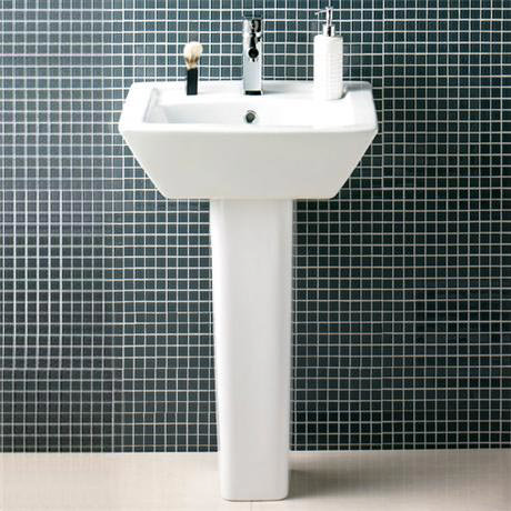 Zeto 1 Tap Hole Ceramic 550 Basin and Pedestal Set