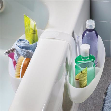 Umbra Straddle Rubber Bathtub Caddy - White - 023210-660