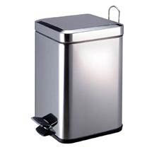 Stainless Steel 6 Litre Square Pedal Bin - 0506405