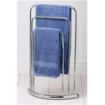 Lloyd Pascal - Bow Fronted 3-Rail Towel Stand - Chrome - 052.02.073