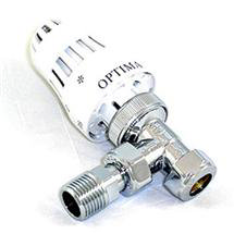 Optima TRV Thermostatic Radiator Valve - White Angle 15mm