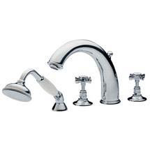 Tre Mercati - Imperial 4 Tap Hole Bath Shower Mixer Complete with Kit - Chrome Plated - 1085