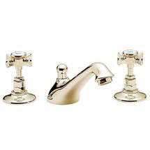 Tre Mercati - Imperial 3 Tap Hole Basin Mixer with Pop-up Waste - Anitque Gold Plated - 1099B
