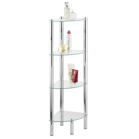 Wenko Yago Household and Bath 4 Tier Corner Shelf - Chrome - 15852100