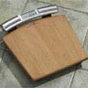 Electronic Wooden Frame Bathroom Scale with Chrome