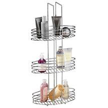 3 Tier Chrome Bathroom Storage Rack Oval Shelves - 1600531