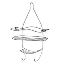 3 Tier Chrome Shower Caddy with Hooks - 1600563