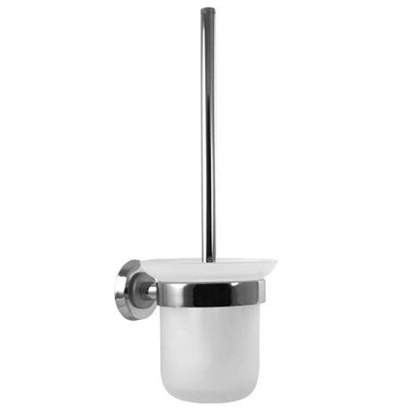 Ocean Chrome Frosted Toilet Brush & Holder