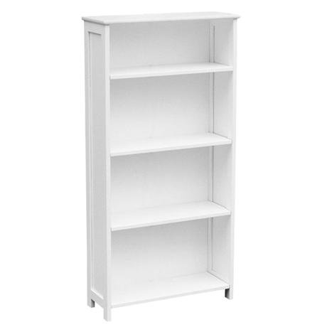 4 Tier White Wood Floor Standing Unit