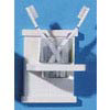 White Wooden Tumbler Holder w/Plastic Tumbler