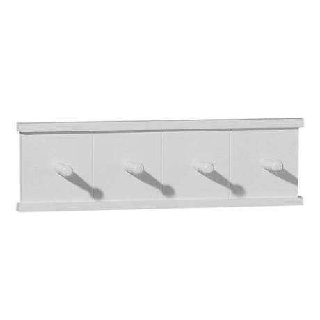 White Wooden 4 Peg Wall Hanger