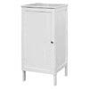 White Wooden Floor Standing 3 Shelf Cabinet w/Door