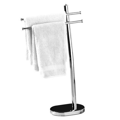 Floorstanding 2 Arm Chrome Towel Stand