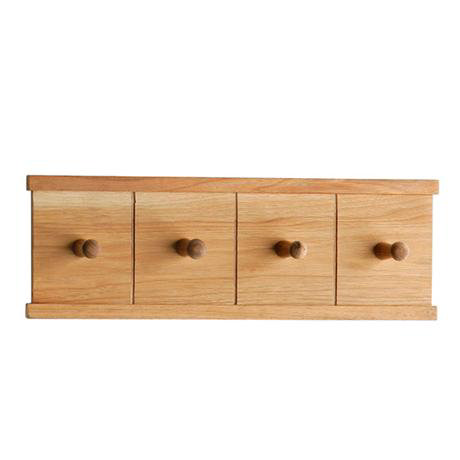 Walnut Wood 4 Peg Wall Hanger - 1600975