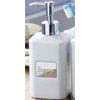 White Square Ceramic Lotion Dispenser with S/S Name Plate