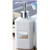 White Square Ceramic Lotion Dispenser with S/S Name Plate