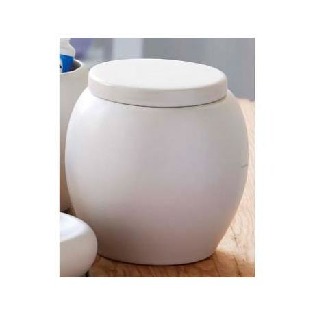 Matt Cream Oval Shaped Storage Jar