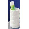 Tumbler White Ceramic Embossed Circles