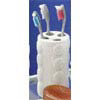 Toothbrush Holder White w/Circles Pattern