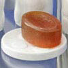 Round Soap Dish White Ceramic Embossed Circles