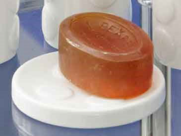 Round Soap Dish White Ceramic Embossed Circles