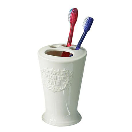 Traditional 'Salon De Bain' Ceramic Toothbrush Holder