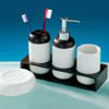 4 Piece Round Ceramic Bathroom Set