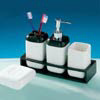4 Piece Square Ceramic Bathroom Set