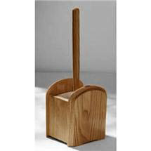 Natural Oak Wooden Toilet Brush & Holder 