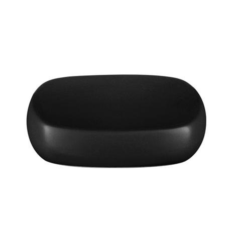 Matt Black Stoneware Soap Dish - 1601326