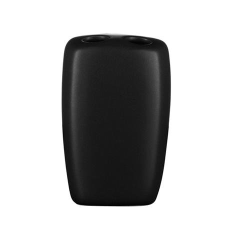Matt Black Stoneware Toothbrush Holder - 1601329