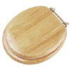 Pine Toilet Seat with Brass Colour Hinge