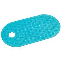 Croydex Lozenge Bath Showering Mat with Drainage Hole - Blue
