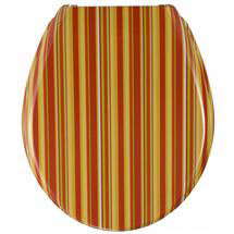 Wenko Orange Stripes Duroplast Toilet Seat - 17423100