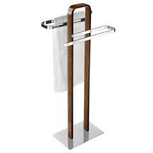 Wenko Tallone Towel and Clothes Stand - Chrome/Wood - 18559100