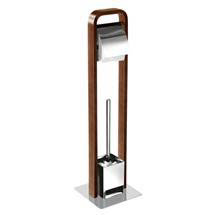 Wenko Tallone Standing WC Set - Chrome/Wood - 18560100
