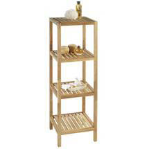 Wenko Norway 4 Tier Household & Bath Shelf - Walnut Wood - 18618100
