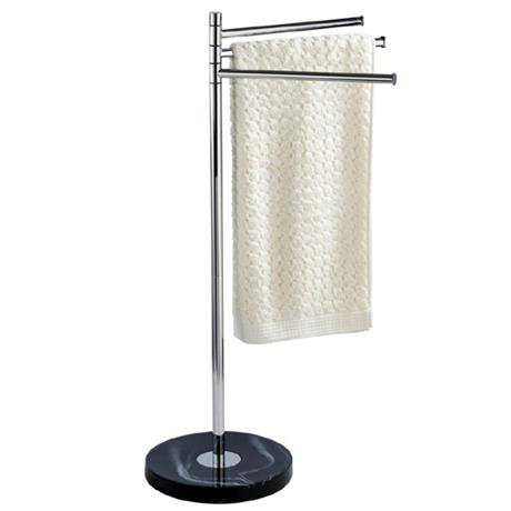 Wenko Marble Black Towel and Clothes Stand - Chrome/Black - 18740100