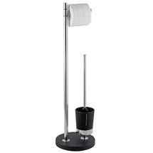 Wenko Diamond Standing WC Set - Chrome/Black - 18765100