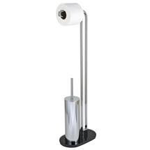 Wenko Sora Standing WC Set - Chrome/Black - 19507100