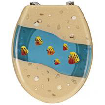 Wenko Mare Blue Hand-made Polyresin Toilet Seat - 19557100