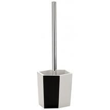 Wenko Bicolour Toilet Brush & Holder - Black/White - 19965100