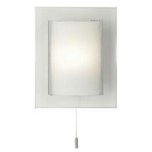 Endon - Rectangular Two Tiered Glass Wall Light Fitting with Pull String- 2011-WB